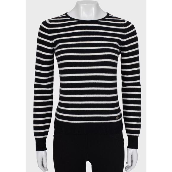 Chanel Striped Short-Pile Knit Sweater - Size S - Picture 1 of 5
